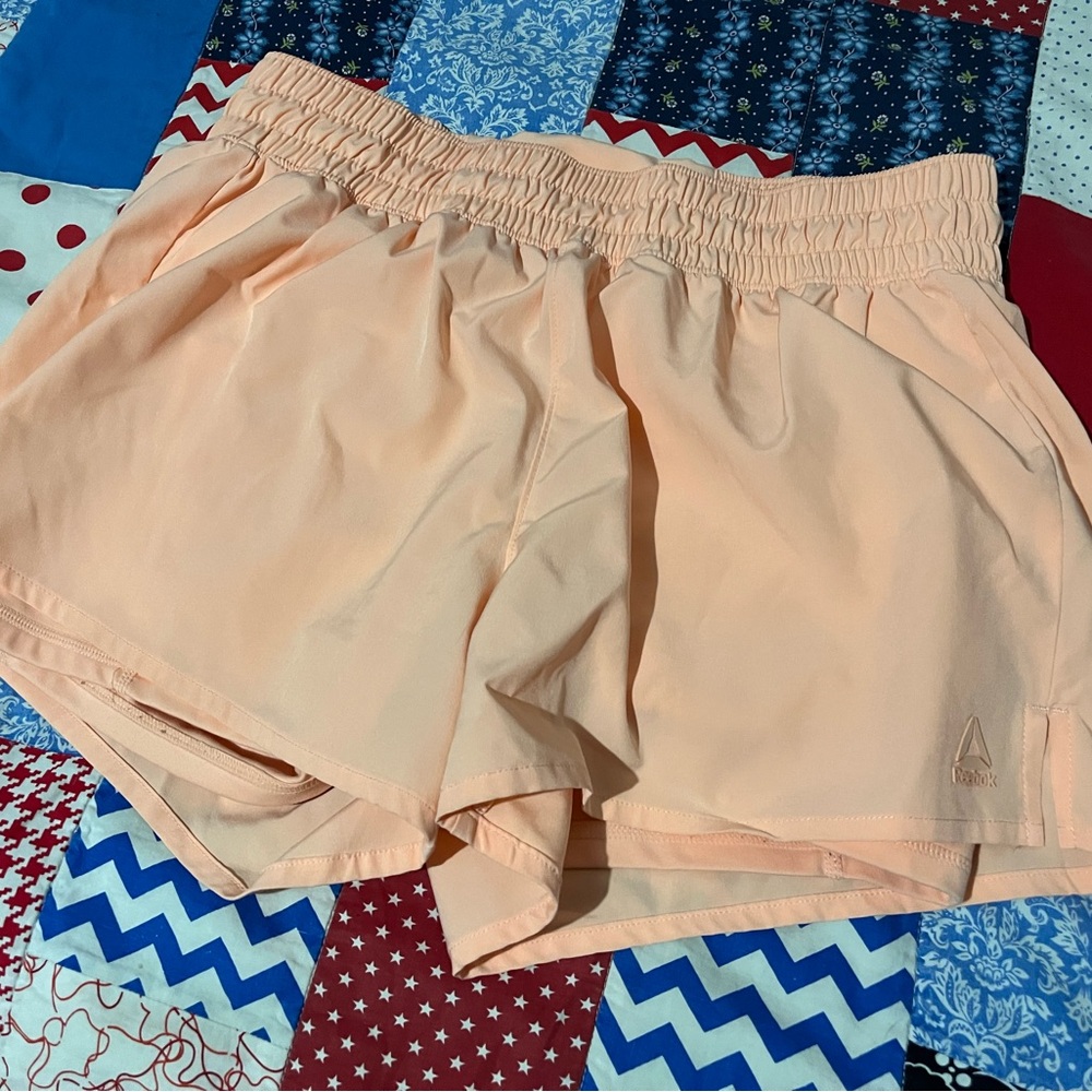 Reebok Women's Light Peach Athletic Shorts